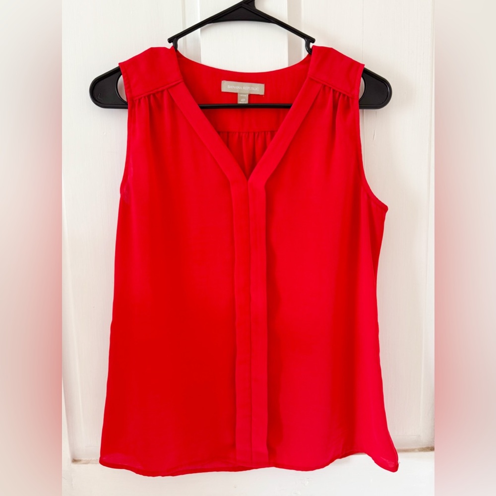 Banana Republic Vivid Red Blouse